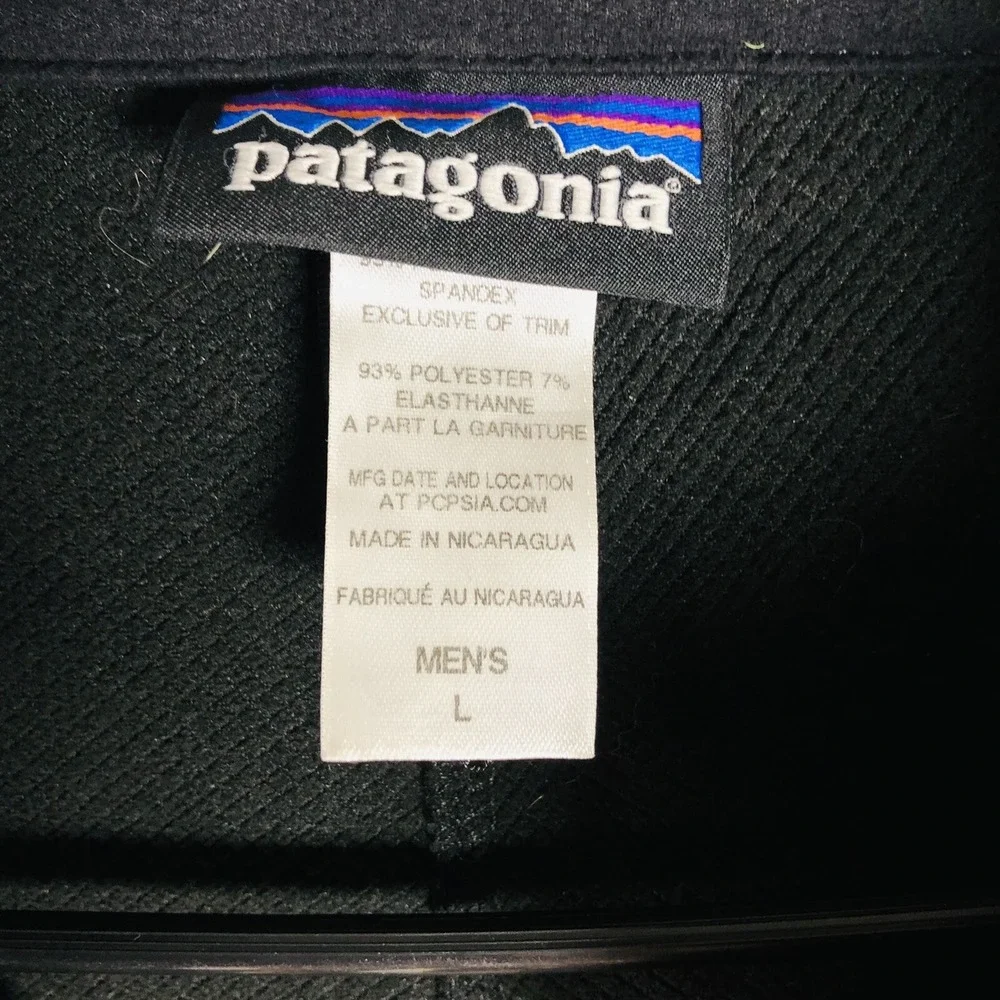 Patagonia Full Zip Polartec Windblock Black Mock‎ Neck Jacket Men's Sz Large